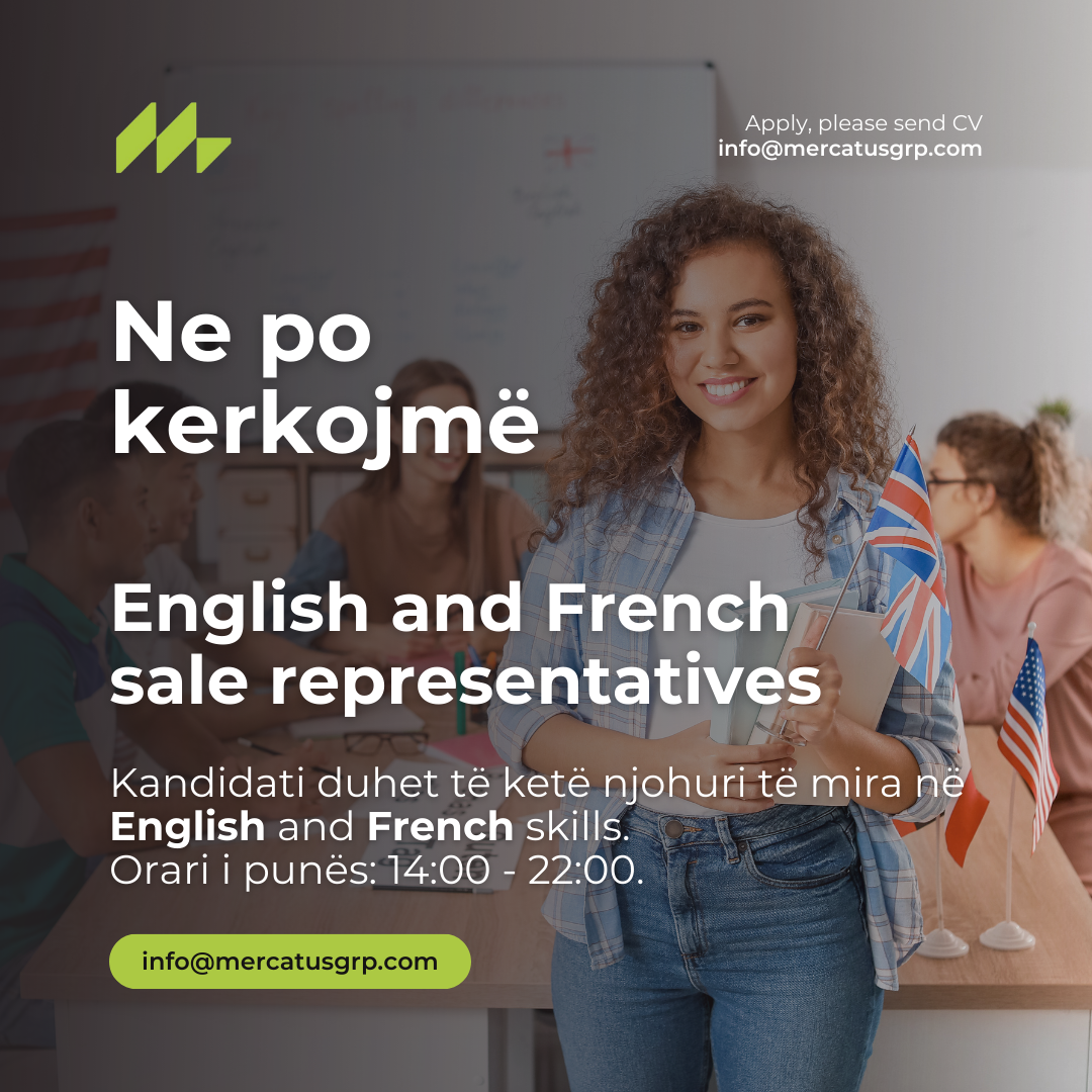 English and French speaking sale representatives